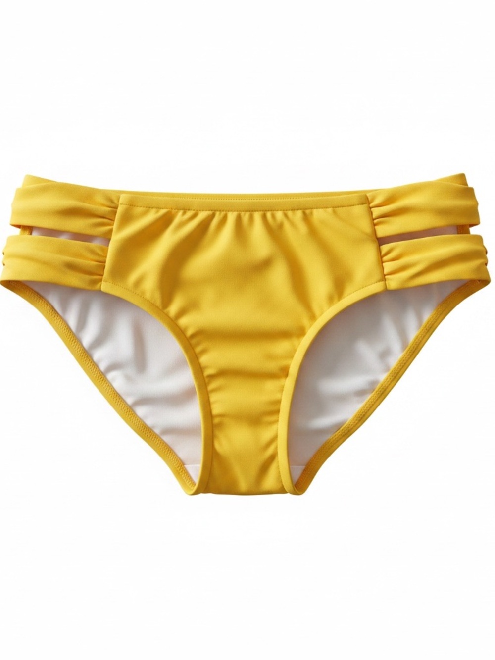 VENUS Yellow Side Strappy Bikini Bottoms • Size 4